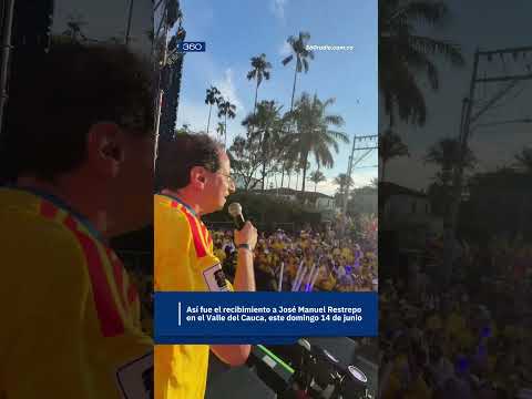 Así fue la multitudinaria bienvenida a José Manuel Restrepo en el Valle del Cauca este domingo