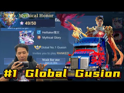 GLOBAL TOP 1 GUSION Helltaker魔女 CARRY ME TO MYTHICAL GLORY!⭐X50 | Gusion is ⭐X525...