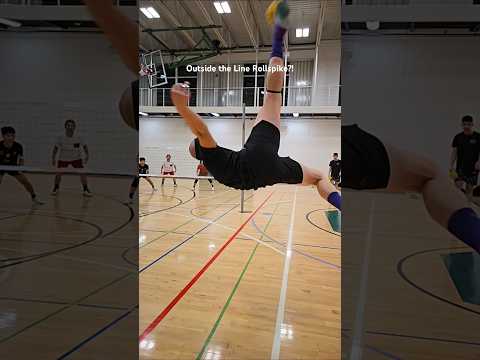 Rollspiking outside the LINE?! How!! #takraw #rollspike #takrawusa #blainetakraw