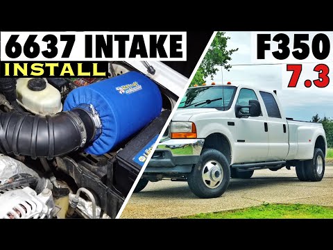 2001 Ford F350 7.3 Powerstroke - 6637 Intake Filter Install - Test drive, MPG testing