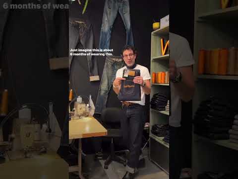 How can the same Jean look so different? Nudie Jeans Dry Japan Selvedge new vs. worn 👖 #shorts