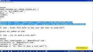 Sending Mail From Pl Sql Oracle