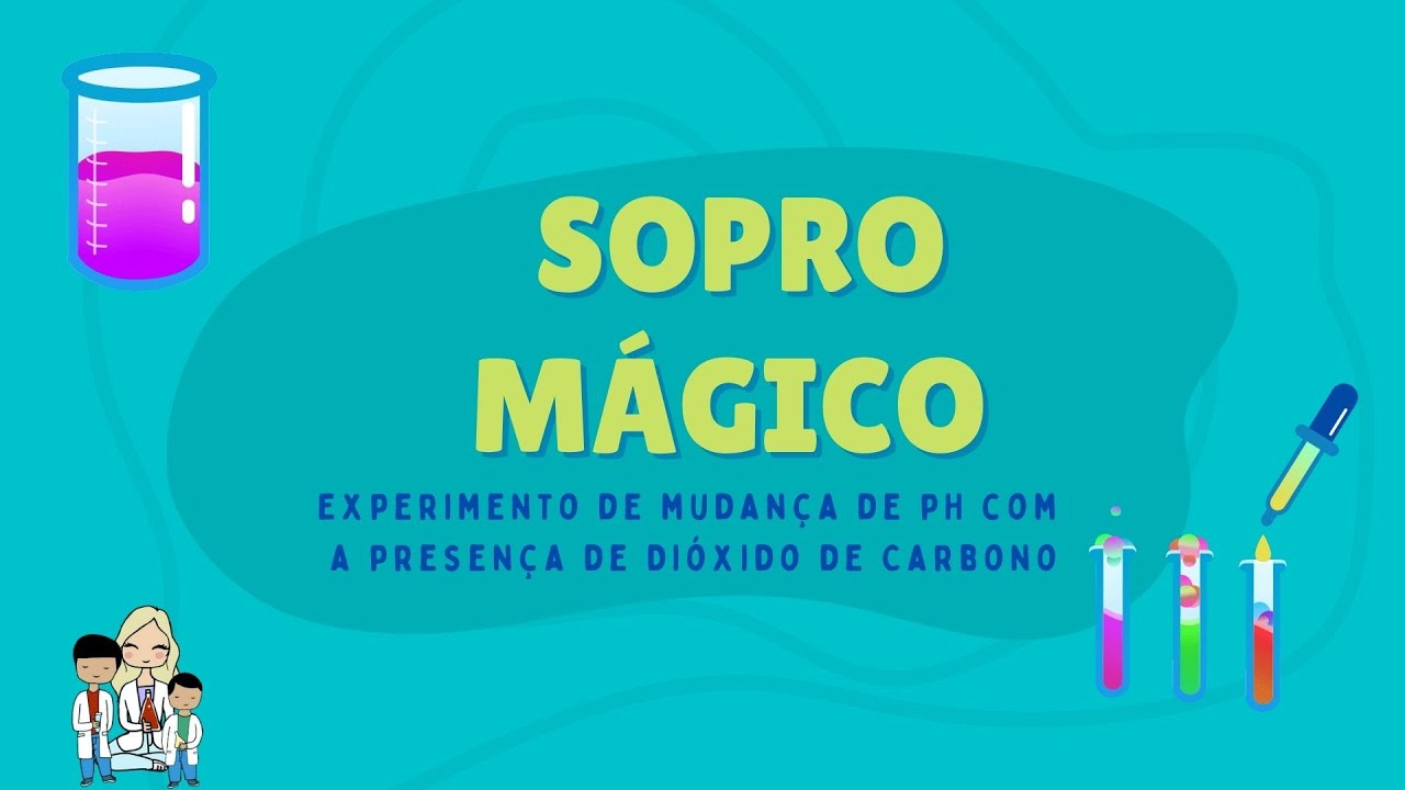 Sopro Mágico - Experimento de mudança de pH com a presença de Dióxido de Carbono