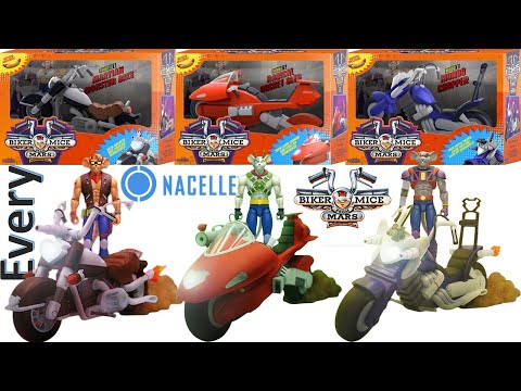 *see newer video* Every Nacelle Biker Mice from Mars Action Figure (Ab Crunch and Helmet / Hotdog