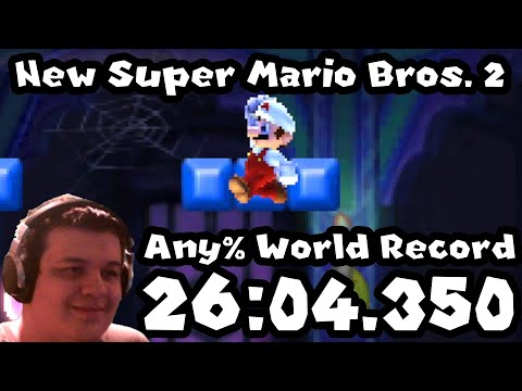 New Super Mario Bros. 2 Any% Speedrun 26:04.333 *RTA F World Record*