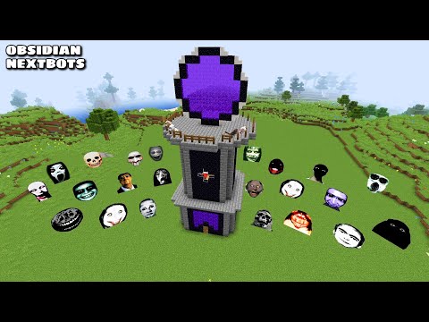 SURVIVAL OBSIDIAN TOWER DEFENSE WITH 100 NEXTBOTS in Minecraft - Gameplay - Coffin Meme