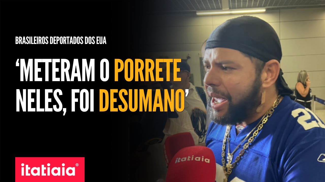 BRASILEIROS DEPORTADOS RELATAM AGRESSÕES DE AGENTES AMERICANOS AO CHEGAREM EM AEROPORTO