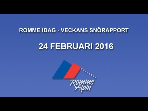 Veckans snörapport 24 februari 2016