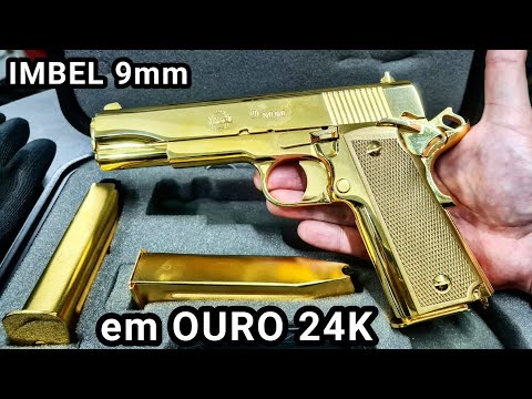 IMBEL in 24k GOLD, 9mm MD1 GC. Quick presentation