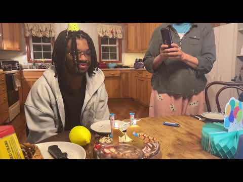 My brother his birthday party power on slow motion 