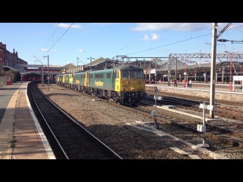 *MEGA MOVE* Freightliner Convoy ft. 90046, 86627, 90045, 86638 & 86614 at Crewe 14/9/2013