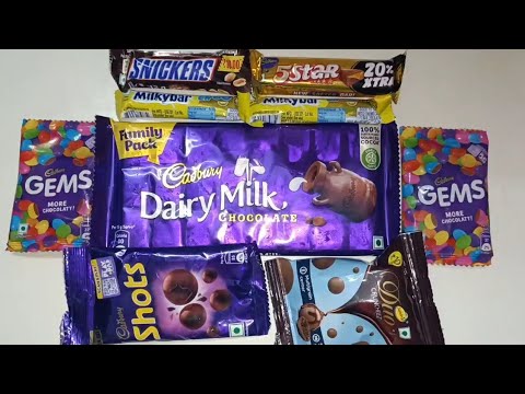 Family Pack Dairy Milk , Two Gems ,Two Milky Bar ,Snickers , Five Start Chocolates Open 🍫🍫