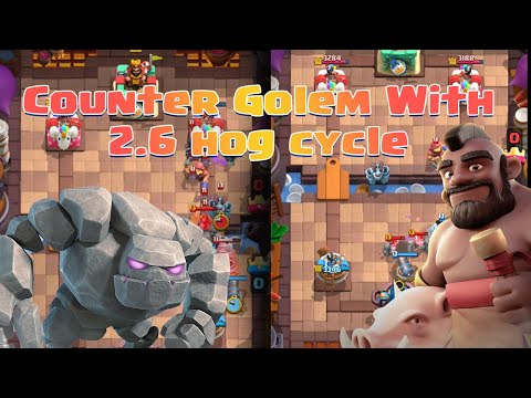 Golem deck Vs 2.6 hog Cycle | how to win in clash royale