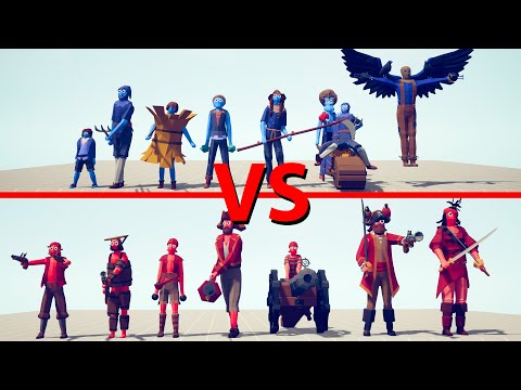 FARMER Team vs PIRATE Team - Totally Accurate Battle Simulator TABS