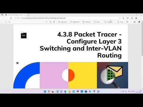 4.3.8 Packet Tracer - Configure Layer 3 Switching and Inter-VLAN Routing