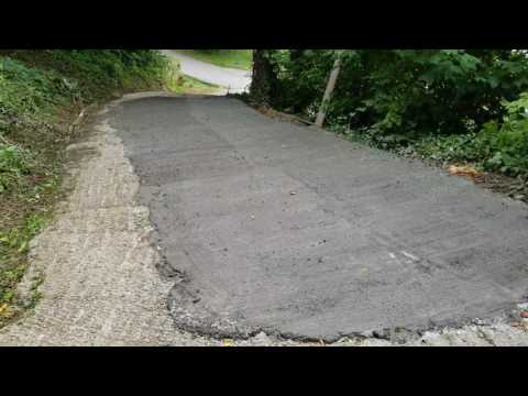 4 Yards of Concrete Poured on steep Driveway