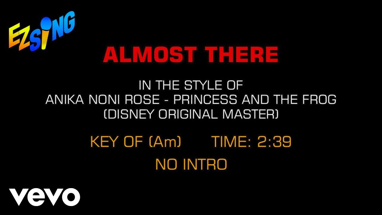 Princess And The Frog (Disney Original Master) - Almost There (Karaoke EZ Sing)