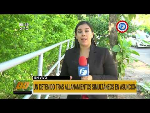 Un detenido tras allanamientos simultáneos en Asunción y Central