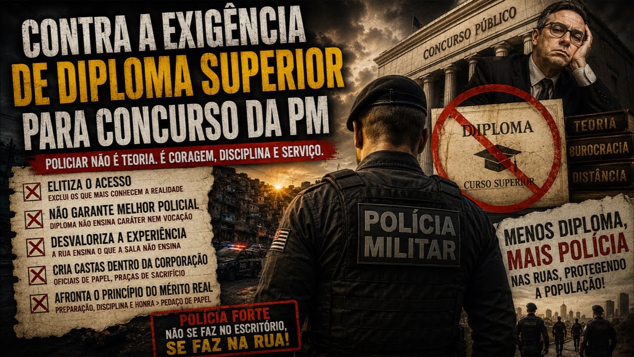 A ridícula exigência de diploma superior para concursos da PM