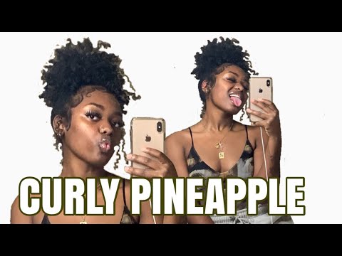 MESSY PINEAPPLE / HIGH CURLY PUFF TUTORIAL | Tiana...
