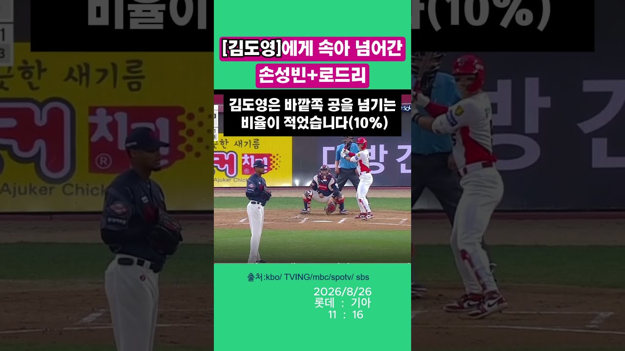 얼레리~꼴레리~ 속았지롱~~ #kbo #kovo #기아타이거즈#김도영39호홈런#김도영