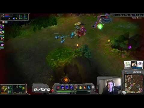 Bjergsen Renekton vs Nidalee [Challenger Ranked solo queue mid]