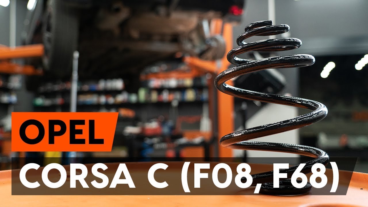 Como mudar molas de suspensão da parte traseira em Opel Corsa C - guia de substituição