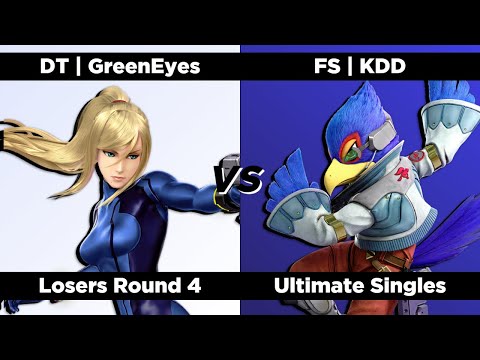 Super Smash Qwertz #13 - Losers Round 4 - DT | GreenEyes (Zero Suit Samus) vs. FS | KDD (Falco)
