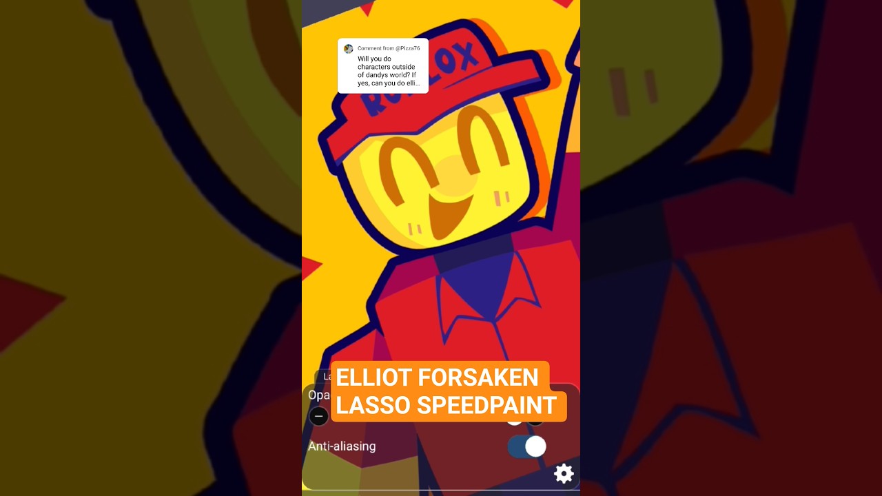 ELLIOT FORSAKEN LASSO SPEEDPAINT #elliot #forsaken #workatapizzaplace #roblox #lassotool #speedpaint