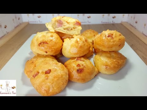 Gougères au fromage et au jambon - Recette de gougères facile