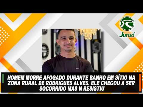 Homem morre afogado durante banho em sítio na zona rural de Rodrigues Alves.
