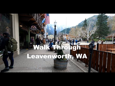 Spring Walk Around Downtown Leavenworth, Washington State [4K/UHD]