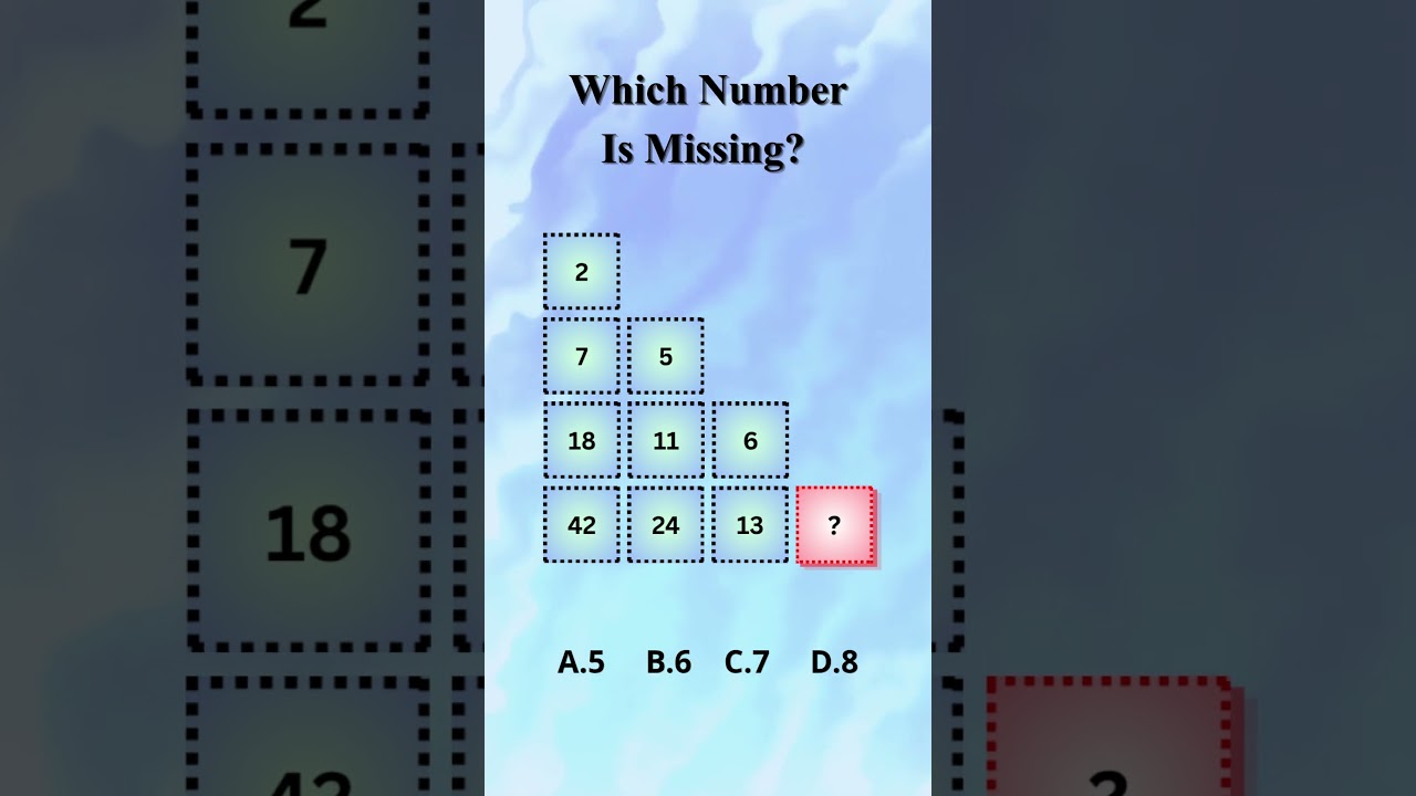 Can You Find the Missing Number? 🔍🧠 #shorts #challenge