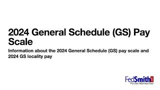 2024 GS Pay Scale
