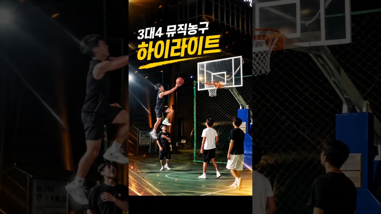 3대4 뮤직 농구 하이라이트 #shots #basketball #농구 #60살드리블농구