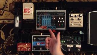 Looping song parts for live performance using two loopers and MIDI Clock Sync.