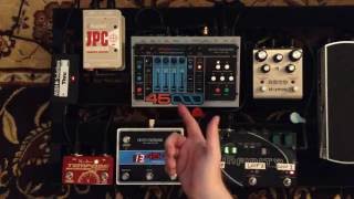 Video thumbnail for Looping song parts for live performance using two loopers and MIDI Clock Sync. by JMK Music
