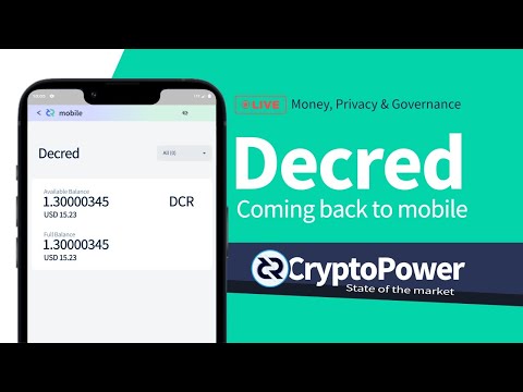 Decred is coming back to mobile - state of the market
