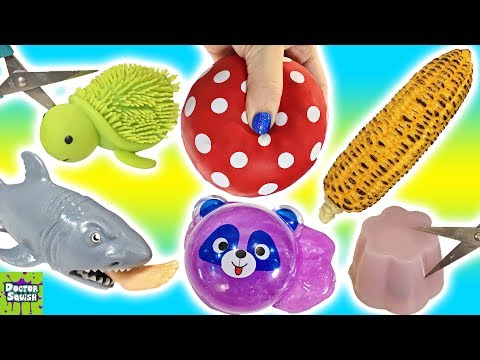 Cutting Open Squishy Foot Eating Shark! Homemade Stress Ball Sparkle Putty Doctor Squish