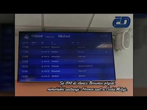 HaVIS Náchod, Sp 1848 do stanice Broumov přijede + mimořádné zastavování - hlášení dle nové směrnice