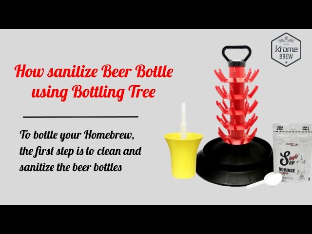 How to Sanitize Beer Bottles using Bottling tree