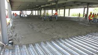 Thi công đổ bê tông sàn Deck cho nhà thép tiền chế