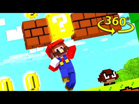 Insane!! Mario & Minecraft Collide in 360° VR