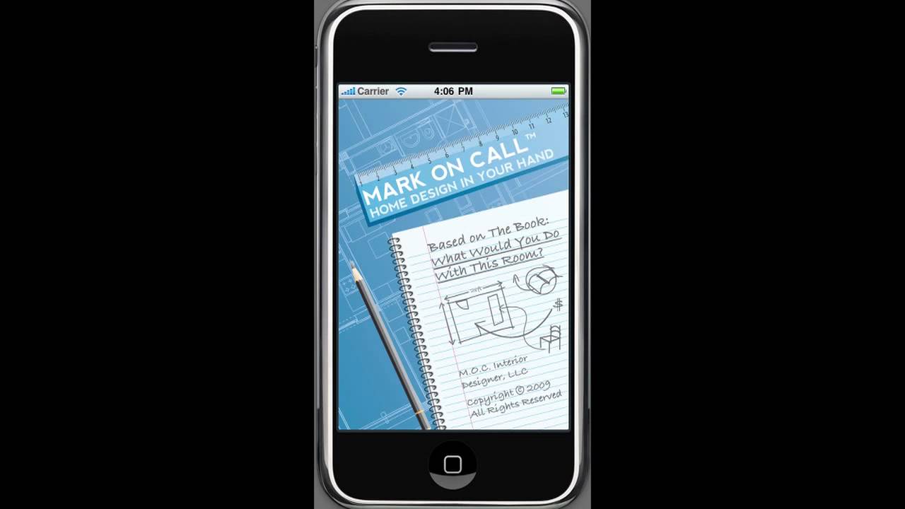 Home Interior Layout Designer - Mark On Call iPhone/iPad/iTouch App May 2010 Demo