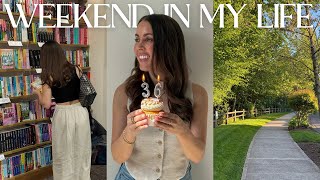 cozy long weekend vlog | turning 36, b&n challenge & summer energy