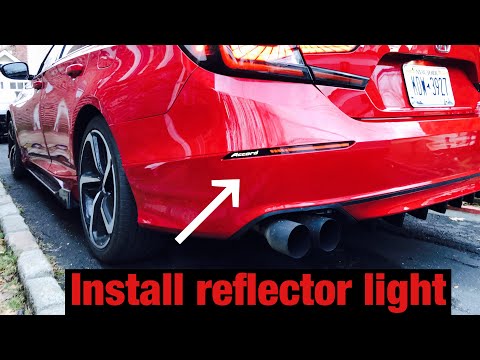 2018-2021 Honda Accord sport bumper reflector lights mod install