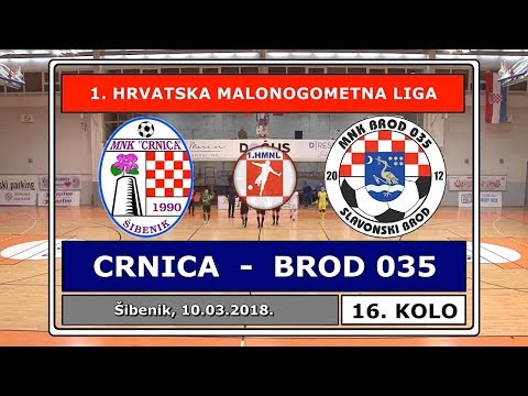 1. HMNL, 16. kolo: CRNICA - BROD 035  8:2, 10.03.2018.