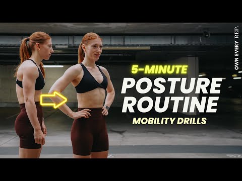 5 Min. Posture Workout | PERFECT DAILY MOBILITY ROUTINE | Fix Rounded Shoulders At Home, No Talking