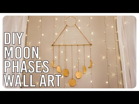 DIY Moon Phases Wall Art Hanging - Boho Inspired