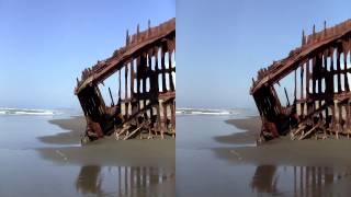 preview picture of video '(3D) 1906 Shipwreck Peter Iredale at Fort Stevens, Oregon'